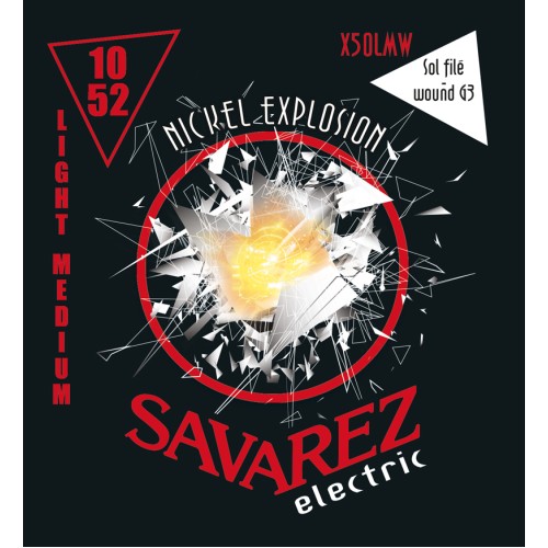 Savarez Nickel Explosion Wound G X50LMW — elektriskās ģitāras stīgu komplekts 10–52