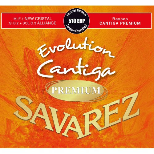 Savarez Evolution Cantiga Premium 510ERP — vidēja sprieguma klasiskās ģitāras stīgu komplekts Savarez Evolution Cantiga Premium 510ERP — vidēja sprieguma klasiskās ģitāras stīgu komplekts