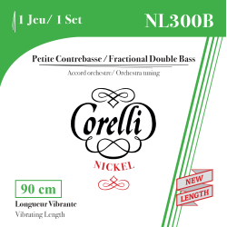 Corelli Fractional Double Bass Nickel NL300B — kontrabasa stīgu komplekts