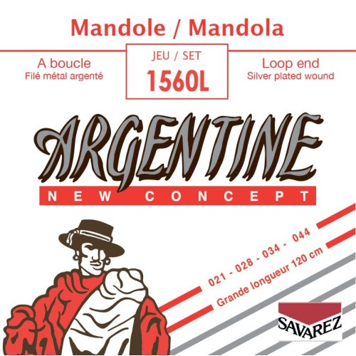 Savarez Argentine Long Length 1560L — mandolas stīgu komplekts (cilpa)