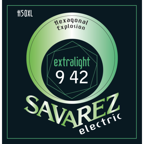 Savarez Hexagonal Explosion H50XL — elektriskās ģitāras stīgu komplekts 9–42