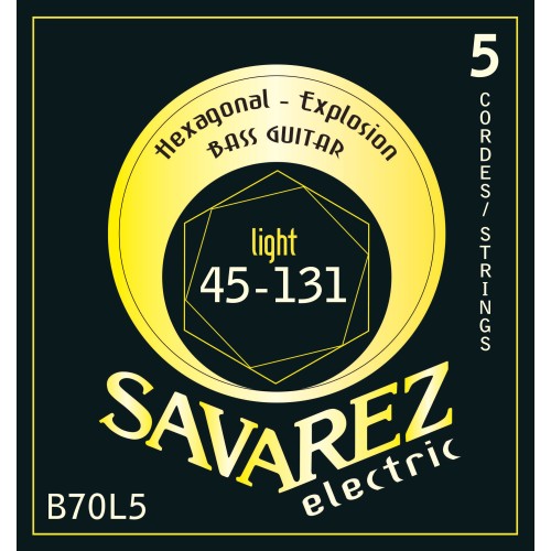 Savarez Hexagonal Explosion B70L5 — basģitāras stīgu komplekts 45–131 Savarez Hexagonal Explosion B70L5 — basģitāras stīgu komplekts 45–131