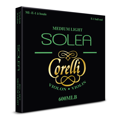 Corelli Solea 600MLB — vidēji zema sprieguma vijoles stīgu komplekts (lodīte)