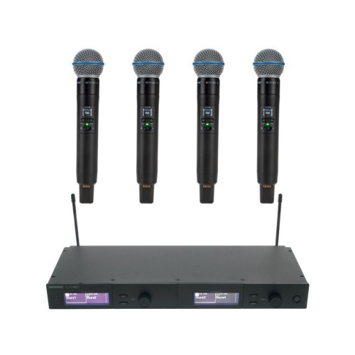 Shure SLXD4Q+HHB58-G65-Bundle — bezvadu rokas mikrofonu sistēma Shure SLXD4Q+HHB58-G65-Bundle — bezvadu rokas mikrofonu sistēma
