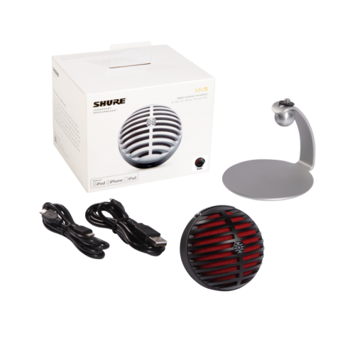 Shure MV5/A-B-LTG — mikrofons mobilajiem ierakstiem Shure MV5/A-B-LTG — mikrofons mobilajiem ierakstiem