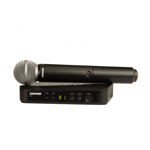 Shure BLX24E/SM58-H8E — bezvadu rokas mikrofonu sistēma Shure BLX24E/SM58-H8E — bezvadu rokas mikrofonu sistēma