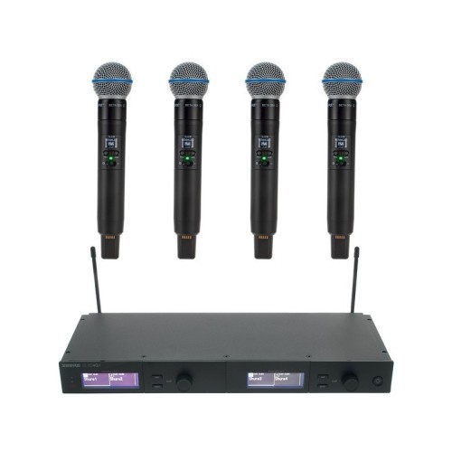 Shure SLXD4QDAN+HHB58-G65-Bundle — bezvadu rokas mikrofonu sistēma Shure SLXD4QDAN+HHB58-G65-Bundle — bezvadu rokas mikrofonu sistēma