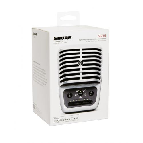 Shure MV51/A — mikrofons mobilajiem ierakstiem Shure MV51/A — mikrofons mobilajiem ierakstiem