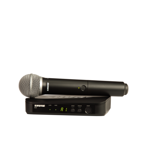 Shure BLX24E/PG58-M17 — bezvadu rokas mikrofonu sistēma Shure BLX24E/PG58-M17 — bezvadu rokas mikrofonu sistēma