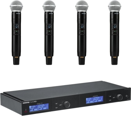 Shure SLXD4Q+HHSM58-G65-Bundle — bezvadu rokas mikrofonu sistēma Shure SLXD4Q+HHSM58-G65-Bundle — bezvadu rokas mikrofonu sistēma