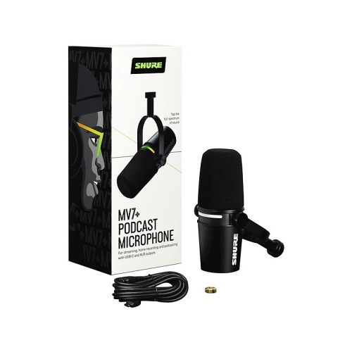 Shure MV7+-K — USB mikrofons Shure MV7+-K — USB mikrofons