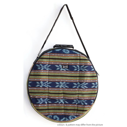 Terré Ikat 45 cm — šamaņu bungu soma, zila Terré Ikat 45 cm — šamaņu bungu soma, zila