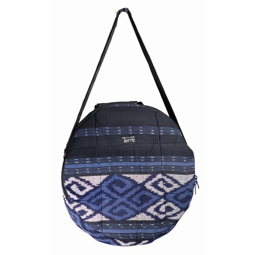 Terré Ikat 50 cm — šamaņu bungu soma, zila Terré Ikat 50 cm — šamaņu bungu soma, zila