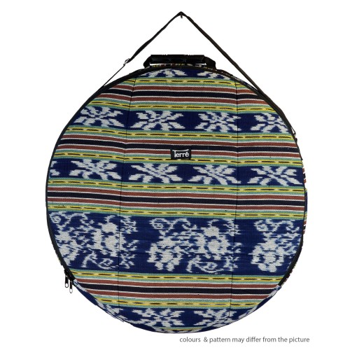 Terré Ikat 60 cm — šamaņu bungu soma, zila Terré Ikat 60 cm — šamaņu bungu soma, zila