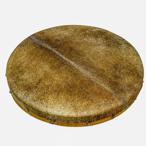 Terré 60 cm — šamaņu bunga, kazas āda ar apmatojumu Terré 60 cm — šamaņu bunga, kazas āda ar apmatojumu