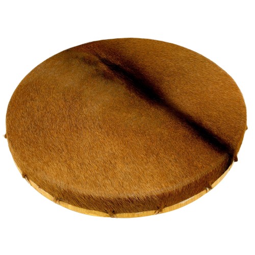 Terré 50 cm — šamaņu bunga, govs āda ar apmatojumu Terré 50 cm — šamaņu bunga, govs āda ar apmatojumu