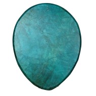 Terré 57 × 44 cm — ovāla šamaņu bunga, tirkīza