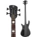 Spector Euro4 LX Bolt-On Transparent Black basģitāra Spector Euro4 LX Bolt-On Transparent Black basģitāra