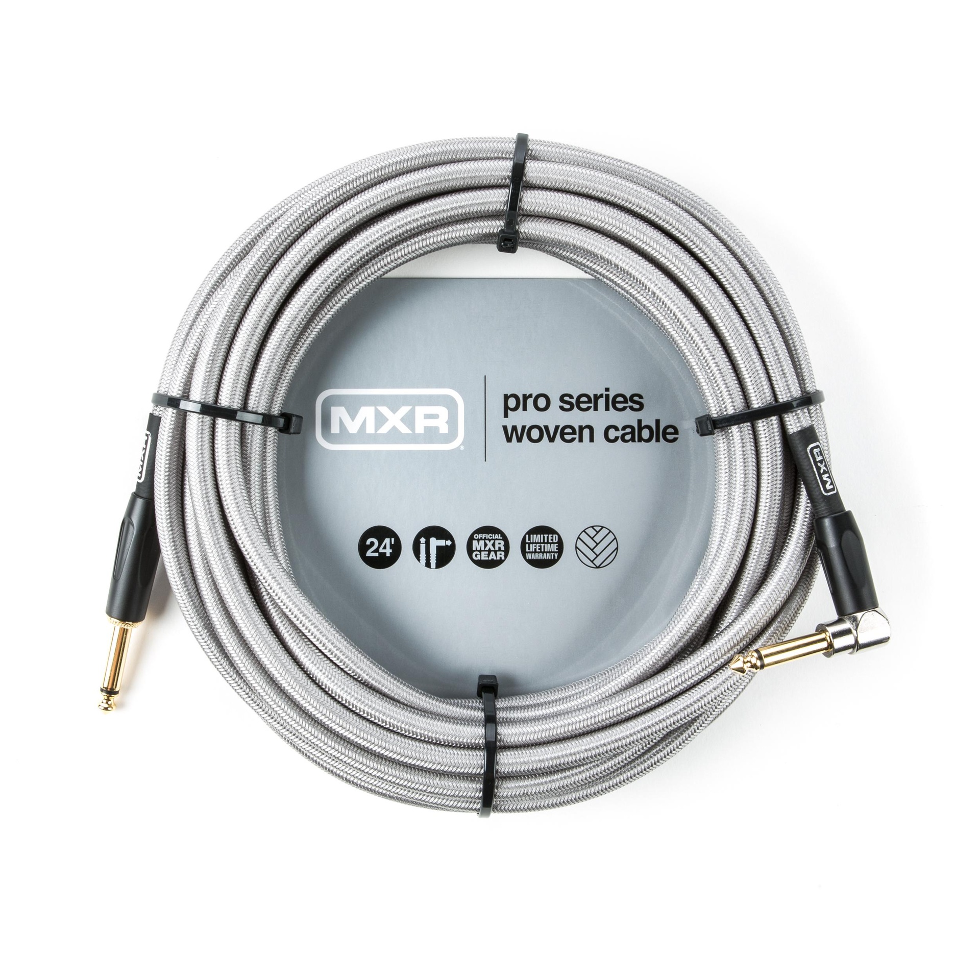 MXR DCIW24R Instrument Cable Woven Silver