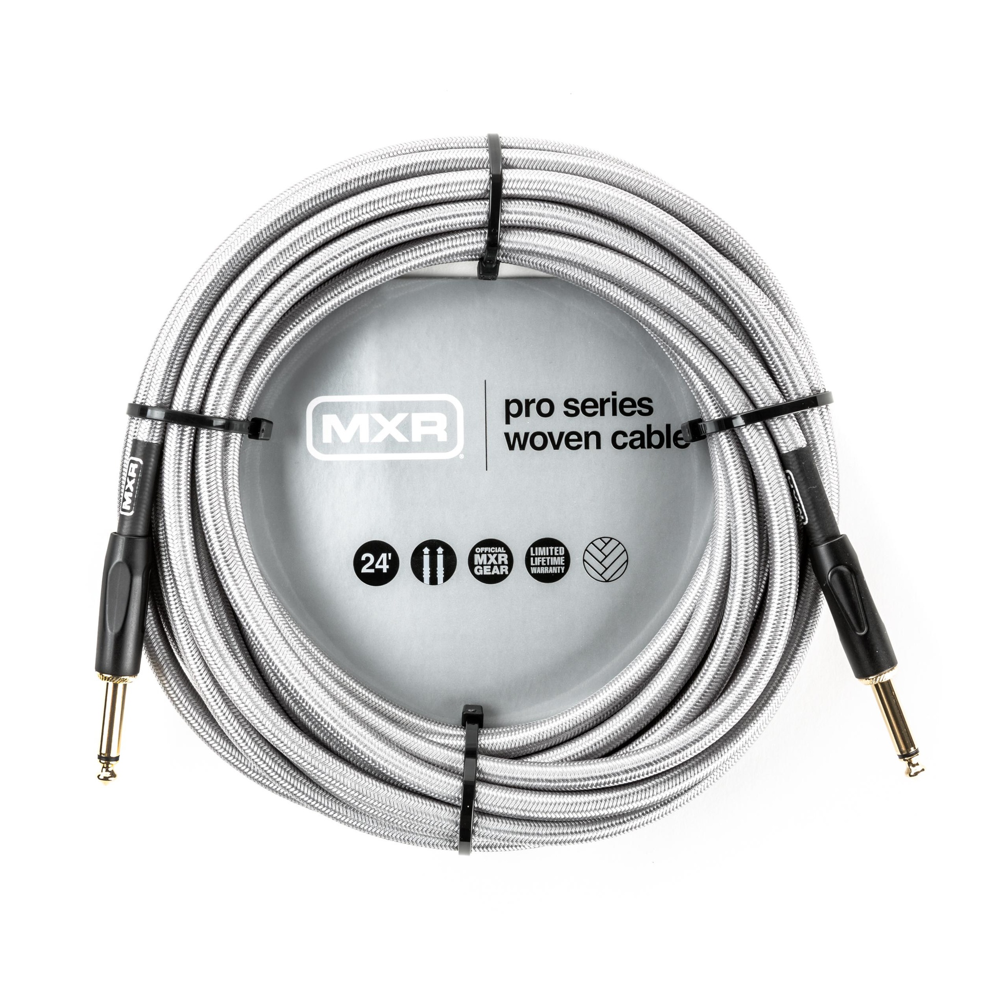 MXR DCIW24 Instrument Cable Woven Silver